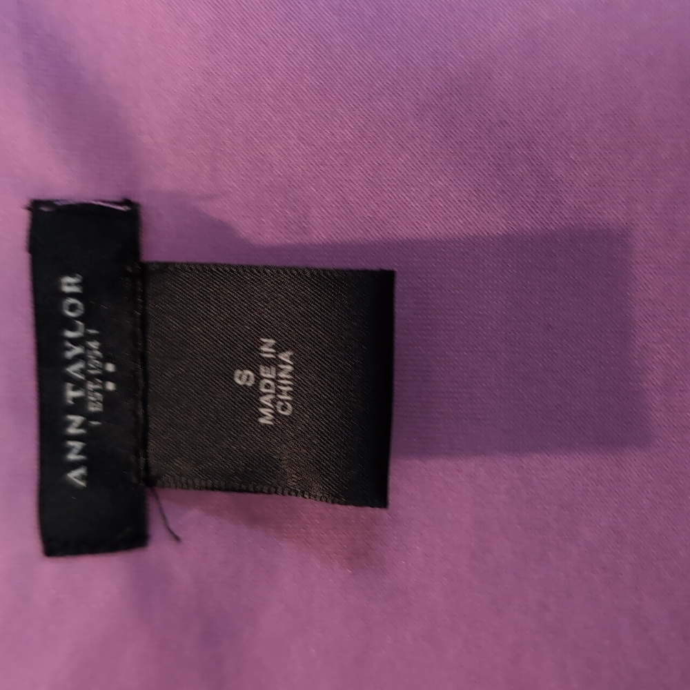 Ann Taylor Lavender Ruffle Blouse - Picture 2 of 3